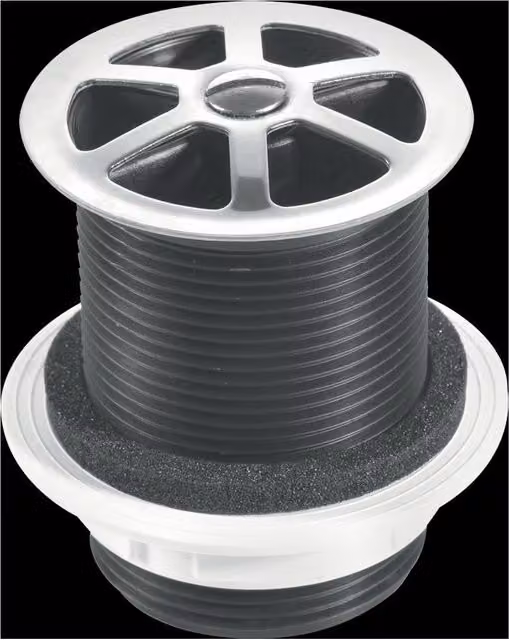 McAlpine Stainless Steel Round Flange Shower Waste in Silver, W/D: 60 x 70 mm