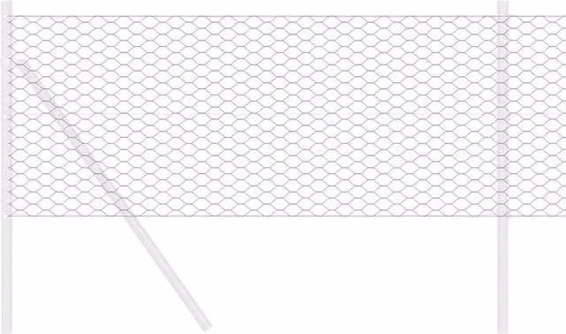 Berkfield Home Grey PVC Coated Steel Hexagon Fence 0.8 x 25 m – 1