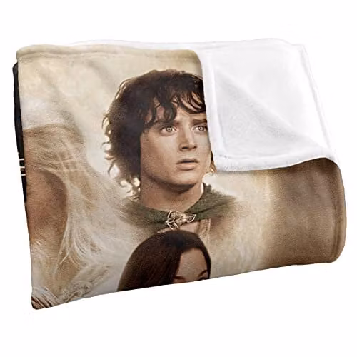 LOGOVISION Lord of the Rings Two Towers Throw Blanket, Multicolour and White, W/D/H: 152 x 127 cm – 2