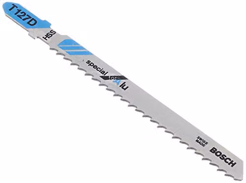 Bosch Pro Alu T127d HSS Jigsaw Blades for Metal, Blue, Pack of 5 – 3