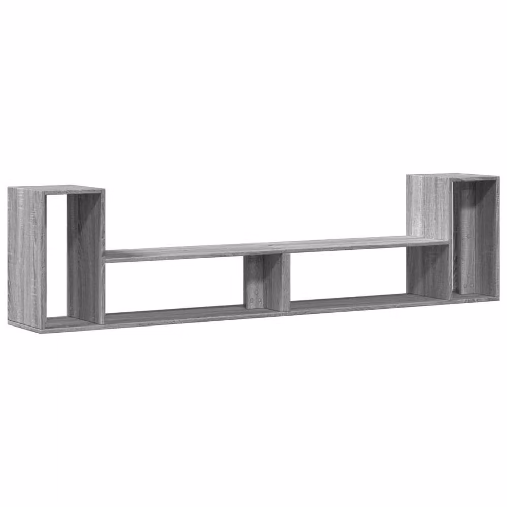 Berkfield Home Set of 2 Modern Grey Sonoma TV Cabinets in Engineered Wood, W/D/H: 100 x 30 x 50 cm – 2