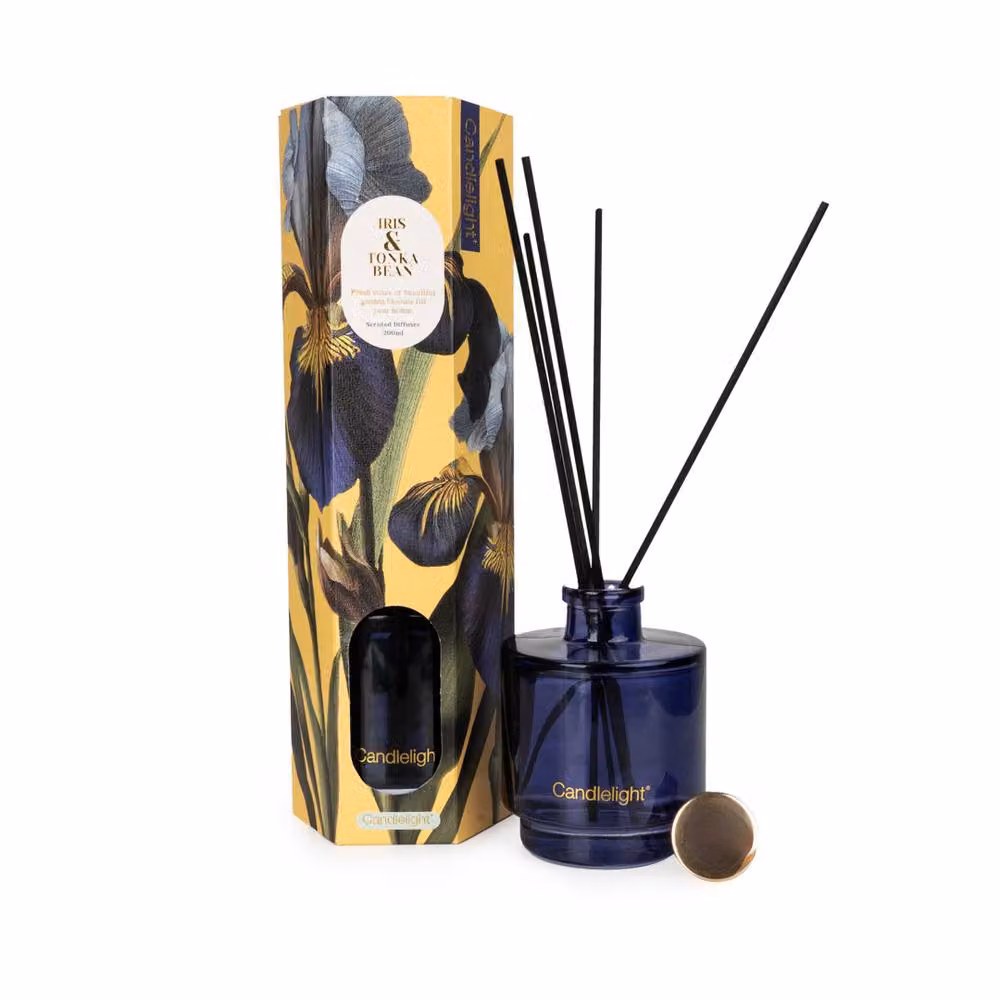 Madison & Mayfair Iris & Tonka Bean Reed Diffuser in Purple and Black with Floral and Gourmand Scents – 2