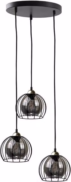 Netlighting Solo Cluster Pendant Ceiling Light, Black, Diameter: 30 cm, 3x E27