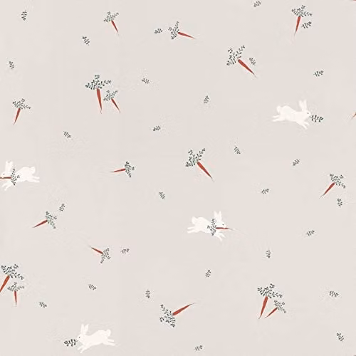 Rasch Bambino Bunny Rabbit Childrens Farm Animal Wallpaper in Grey and White – 1