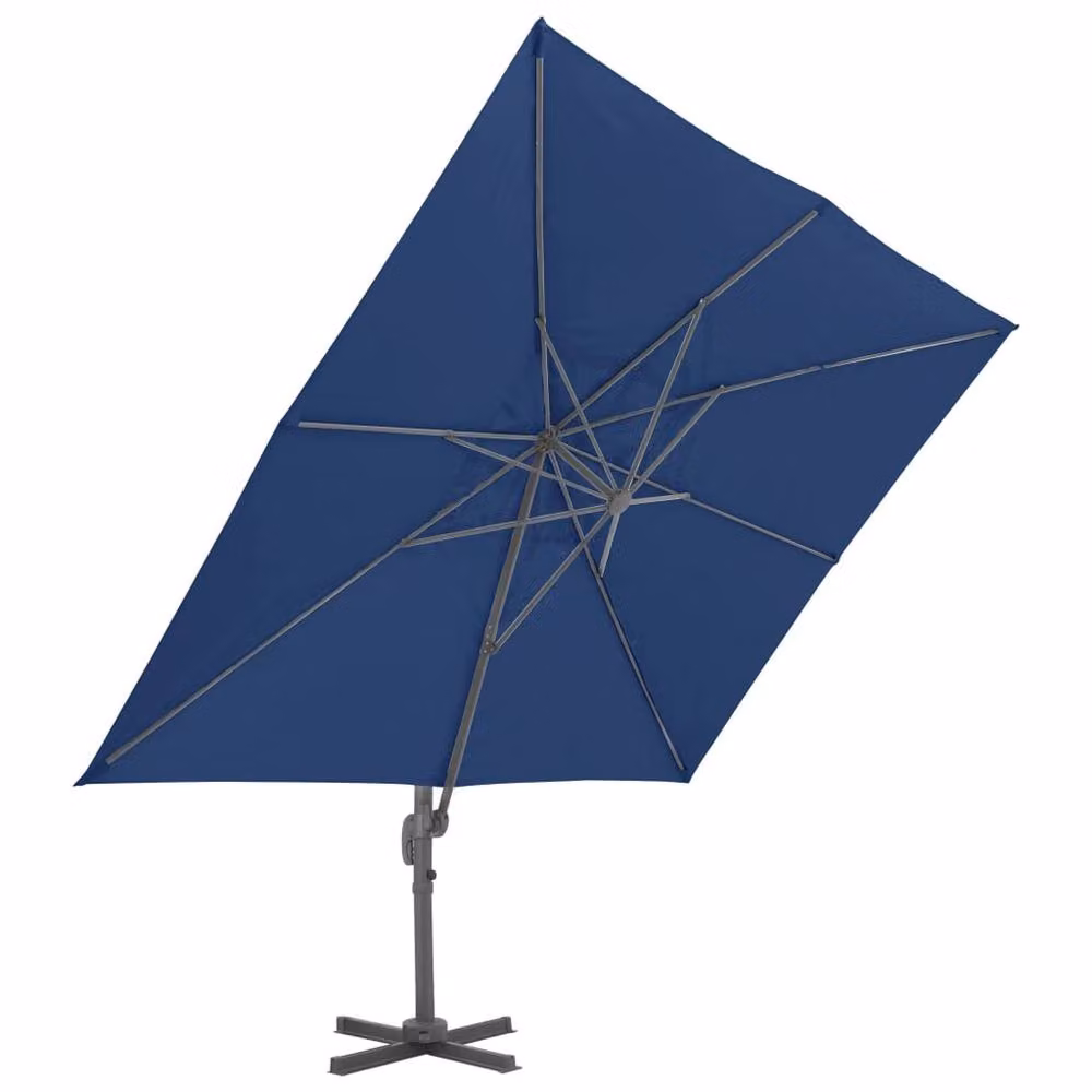 Berkfield Home Cantilever Garden Umbrella with Aluminium Pole, Azure Blue, 4 x 3 m – 2
