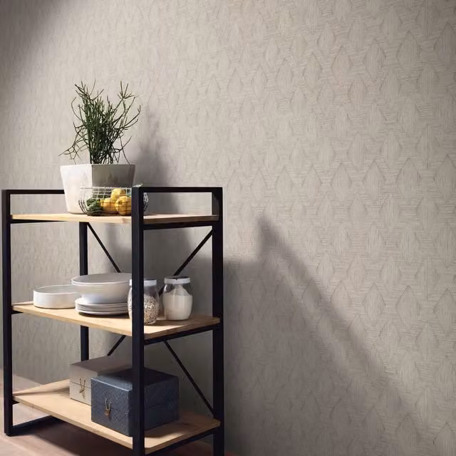 Erismann Boho Geometric Abstract Vinyl Wallpaper in Beige