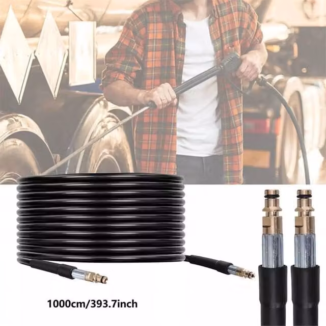 Nordara 10m Extension Hose for Karcher K2 K3 K4 K5 K7 High Pressure Washers, Black