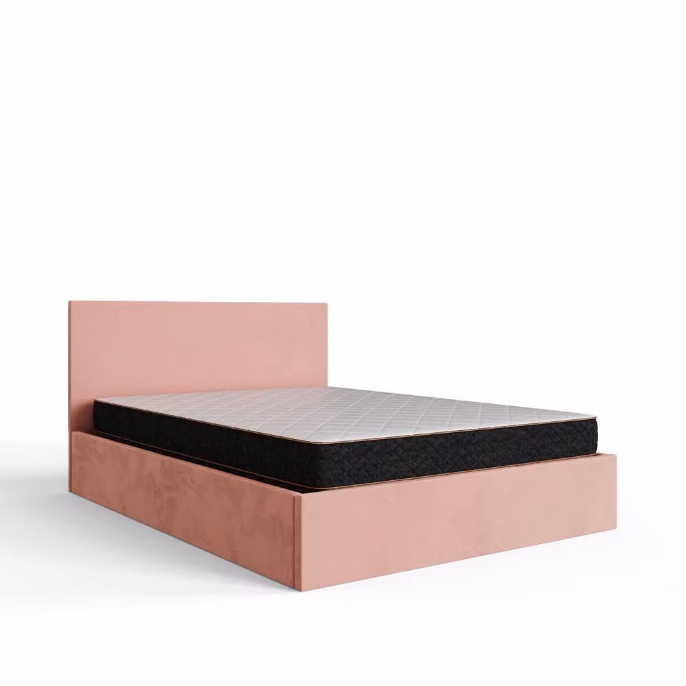 GFW Pink Velvet End Lift Ottoman Storage Bed, King Size – 2