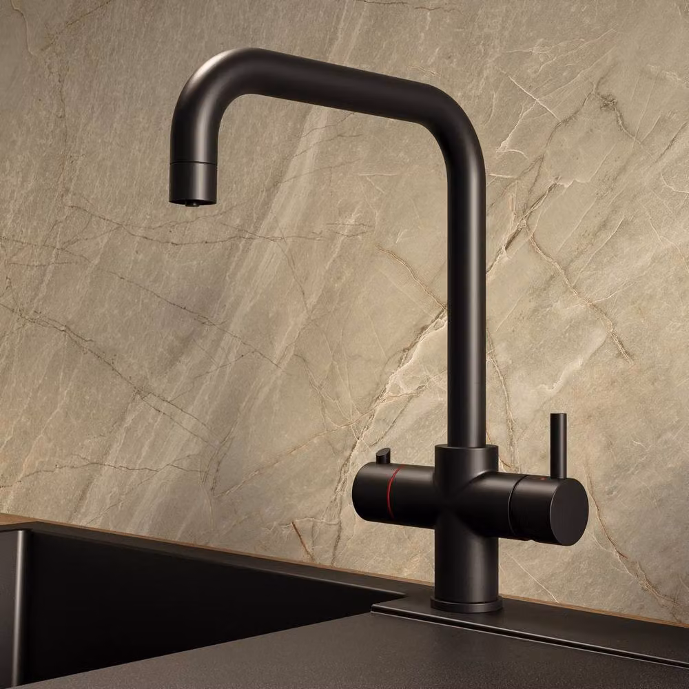 Nes Home 3 in 1 Single Lever Boiling Water Kitchen Mixer Tap Set in Matte Black – 2