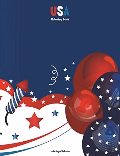 USA Coloring Book 1: Volume 1 Multicolour Paper Edition by Createspace