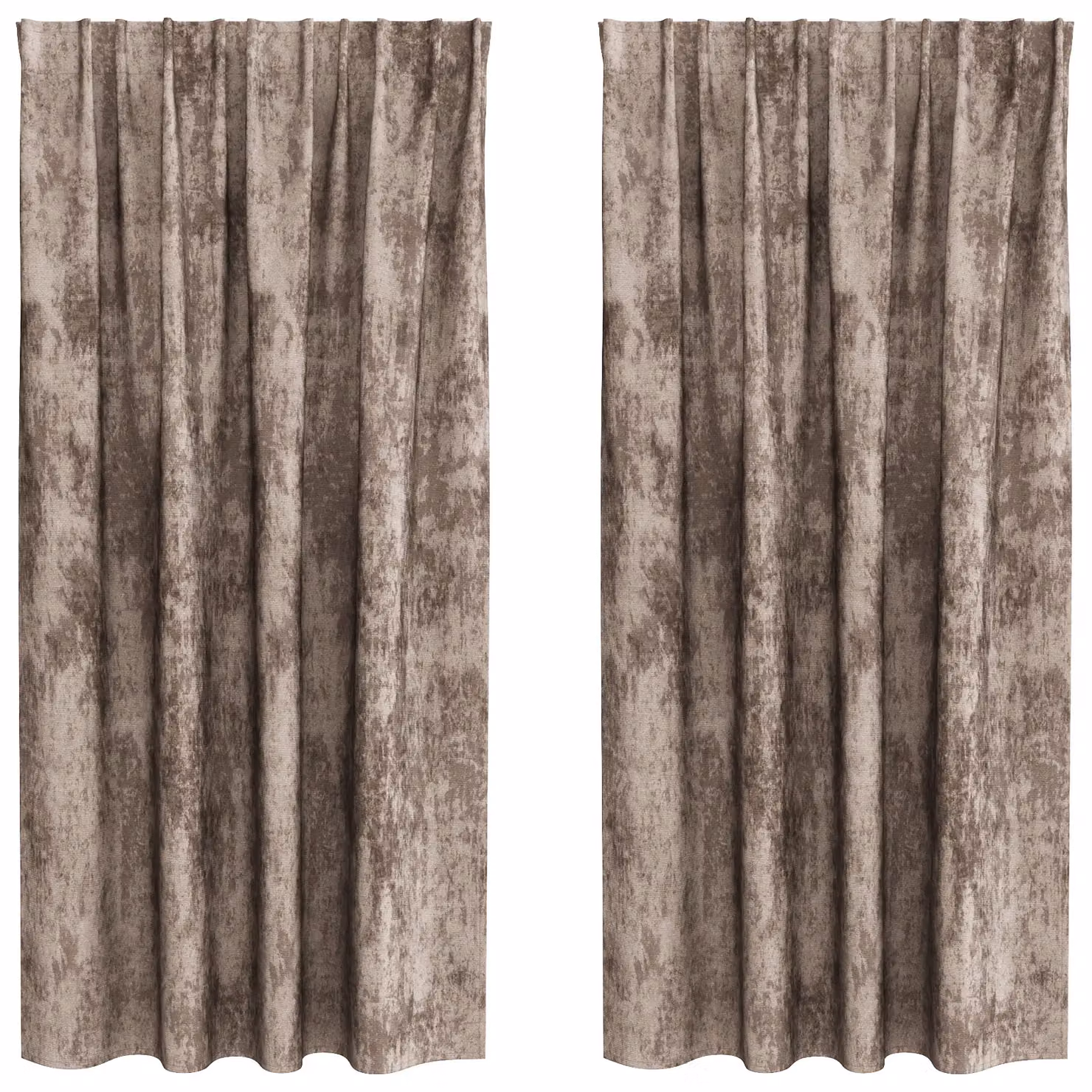 Berkfield Home Velvet Eyelet Curtains, 2 Pack, Cappuccino Brown, H 175 x W 140 cm – 2