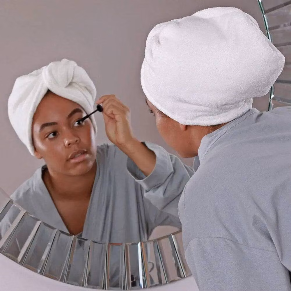 Duncan Stewart Personalised Microfibre Hair Turban Towel in White – 3