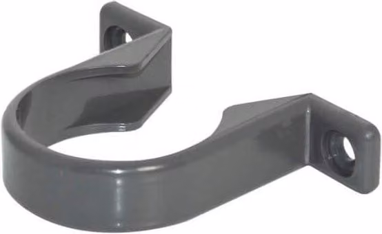 FloPlast Solvent Weld Waste Pipe Clip, Anthracite Grey