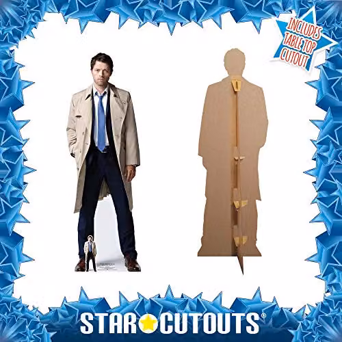 Star Cutouts SC1351 Castiel Misha Collins Lifesize Cardboard Cutout, Multicolour Supernatural Fan Decoration – 4