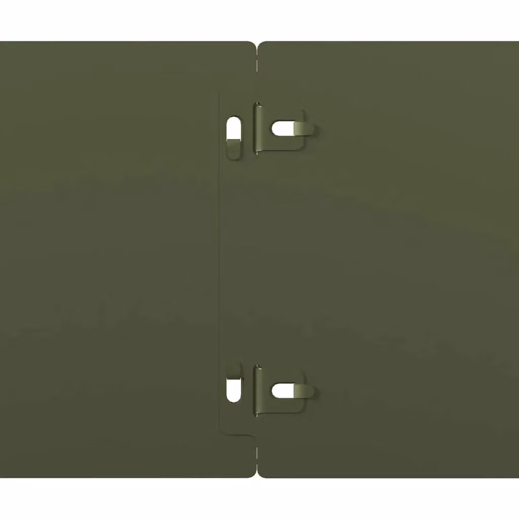 Berkfield Home Lawn Edgings, 50 Pieces, Olive Green and Black, Cold-rolled Steel, 15 x 103 cm – 4