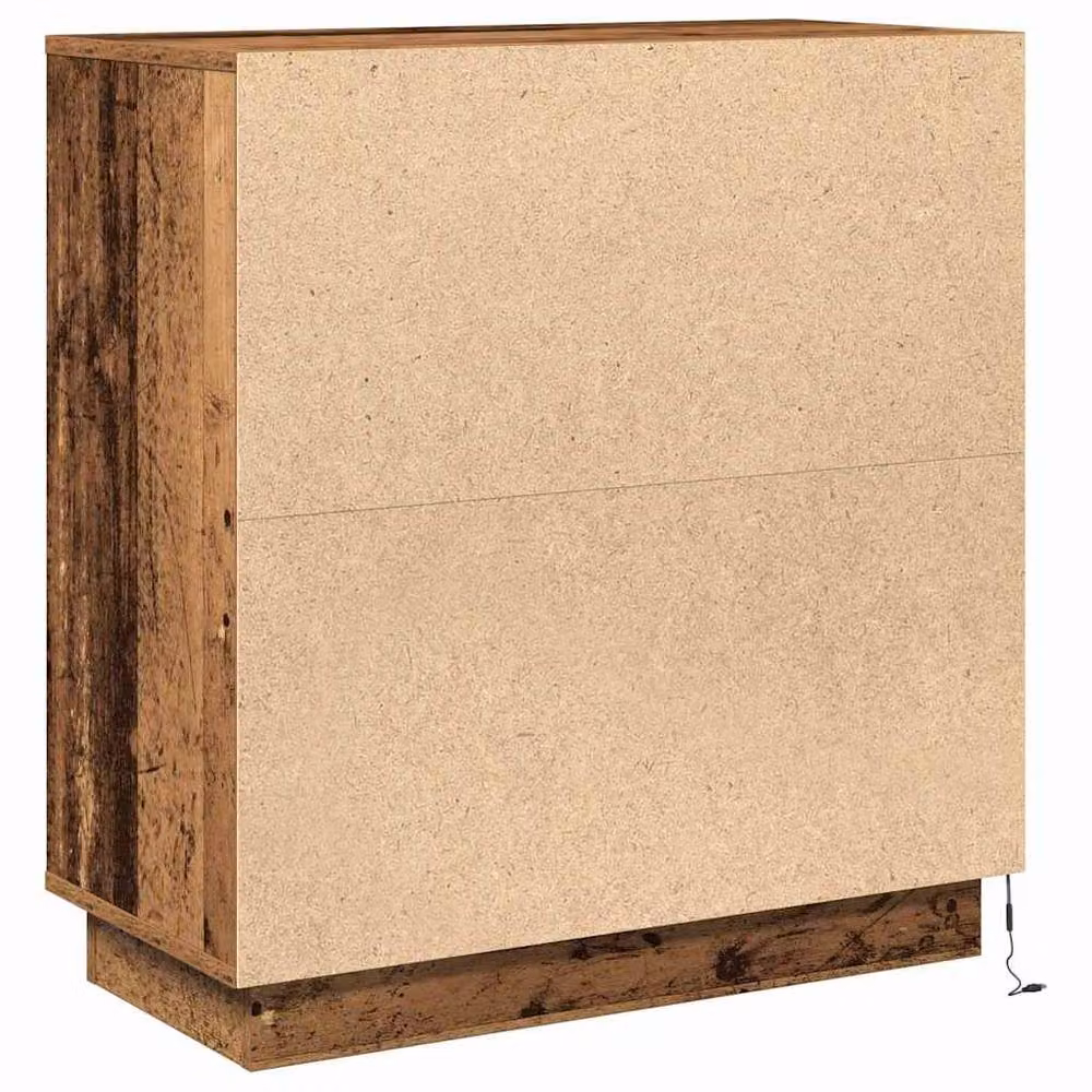 Berkfield Home Rustic Brown Sideboard with Integrated LED Lighting, W/D/H: 71 x 34.5 x 75 cm – 6