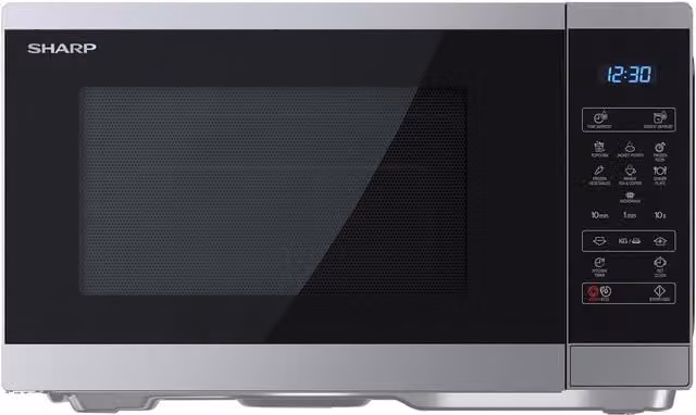 Sharp Solo Countertop Microwave in Silver, 20L, 900W, Width: 34.5 cm