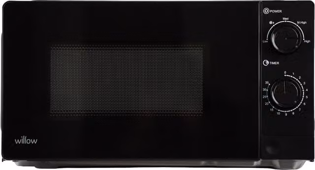 Willow 20L Solo Countertop Microwave, 700W, Black