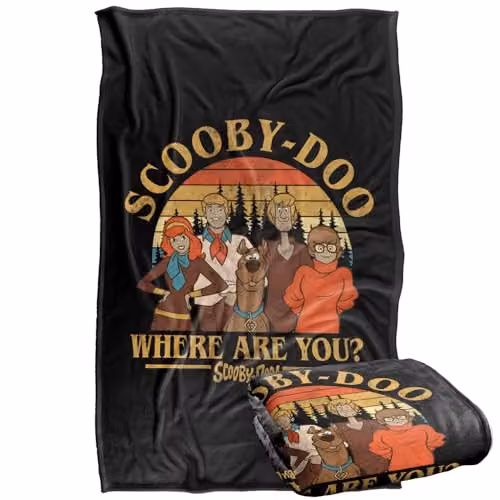 LOGOVISION Scooby Doo Mountain Portrait Super Soft Fleece Throw Blanket, Multicolour, W: 91.44 cm x D: 147 cm – 1