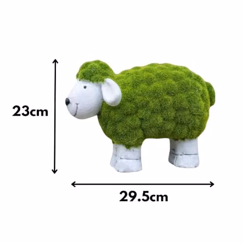 Garden Mile Flocked Sheep Statue with Grass Effect, Multicolour Freestanding Animal Figurine for Outdoor and Indoor Decor – 3