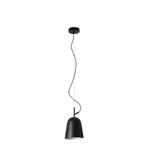 Netlighting FARO Barcelona Studio 16cm Dome Pendant Ceiling Light in Matt Black