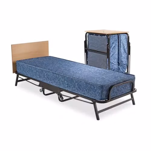 JAY-BE Crown Windermere Single Folding Bed with Waterproof Mattress in Black or Blue – 1