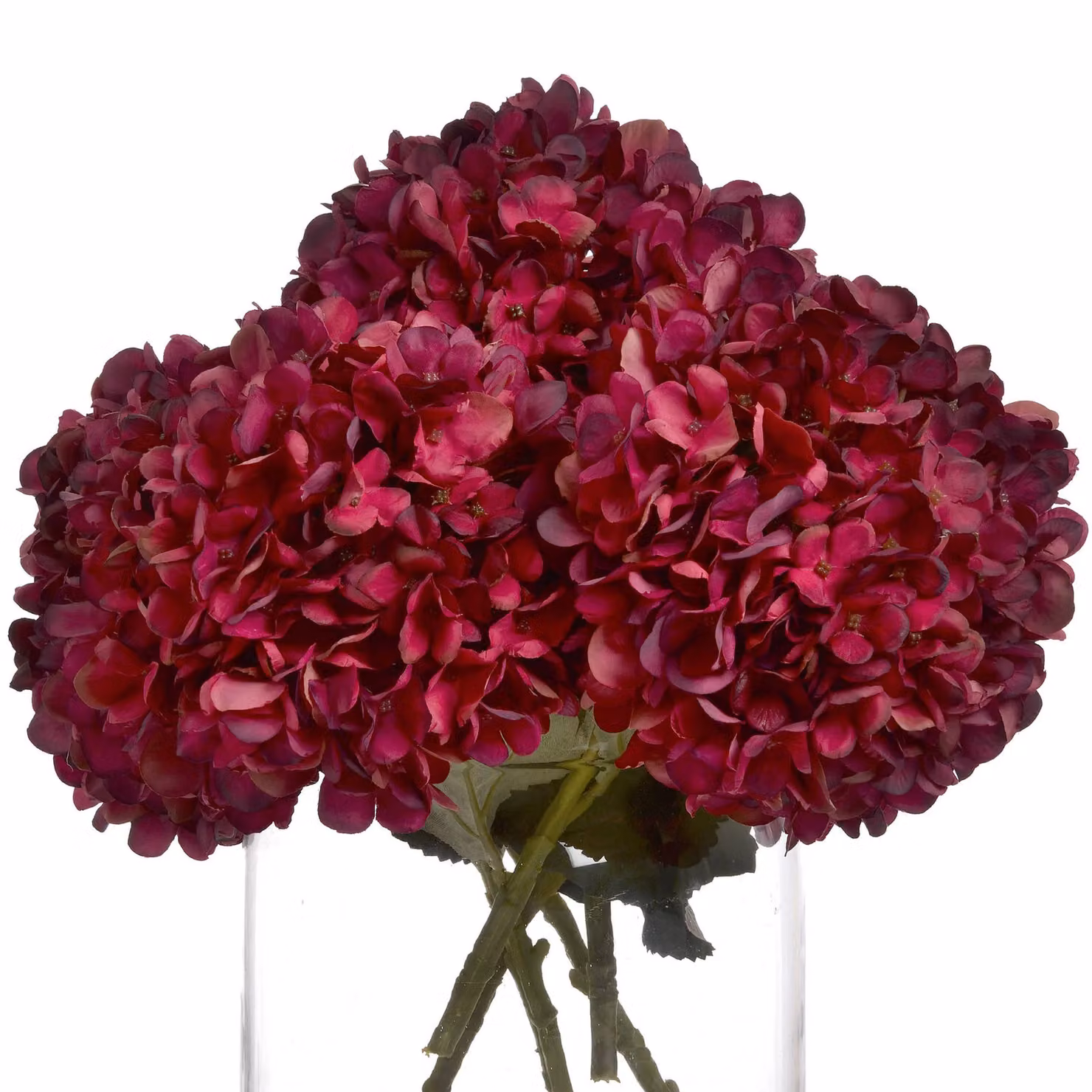 Love Lace Autumn Ruby Red Hydrangea Artificial Flower – 3
