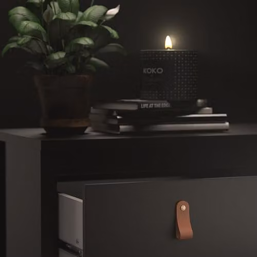 Furniture To Go Barcelona 2-Drawer Bedside Table in Black and Brown – 8