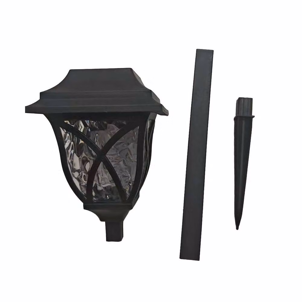 Milagro Solar Garden Lantern with Dusk Sensor, Warm White 3000K, IP44, Black – 4