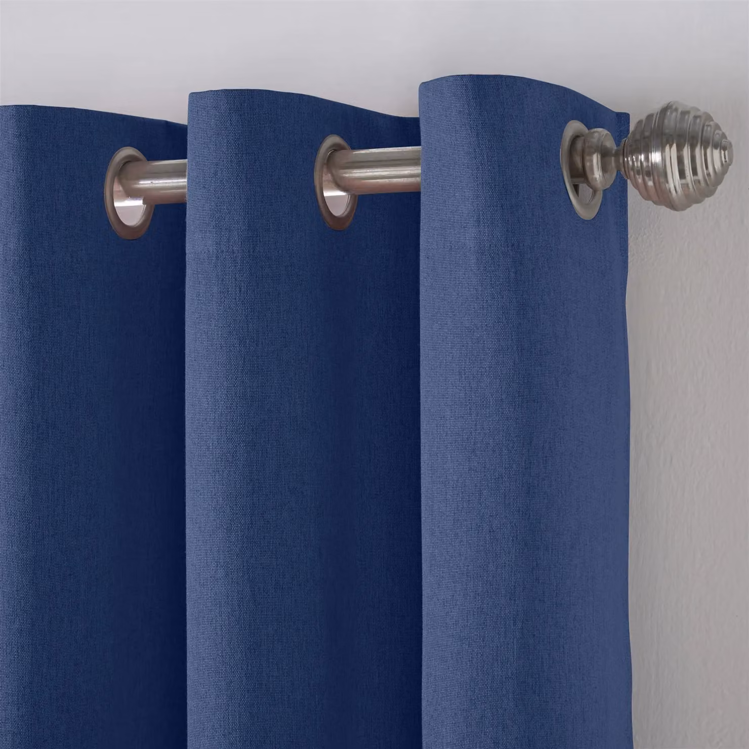 Luxury Living Blue Linen Look Blackout Eyelet Curtains, Width: 161 cm, Drop: 183 cm – 2