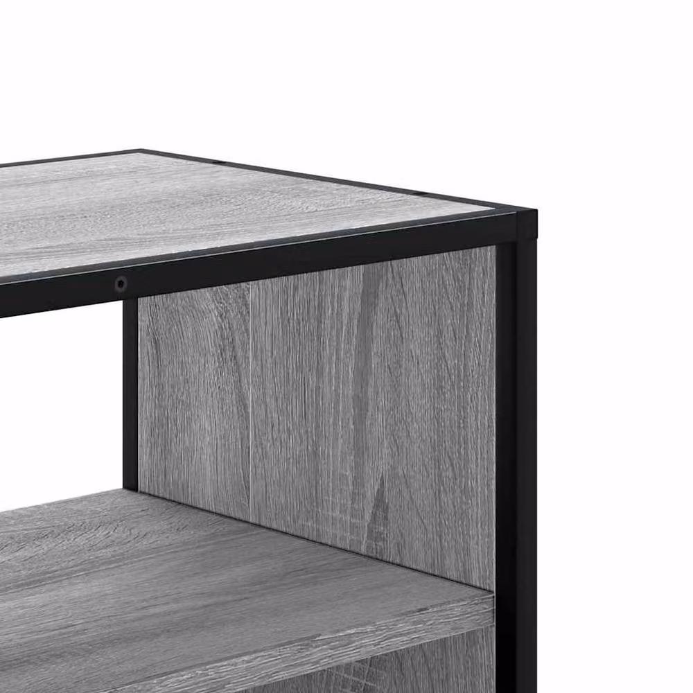 Berkfield Home Grey Sonoma TV Cabinet in Engineered Wood and Metal, W/D/H: 80 x 31 x 39.5 cm – 5