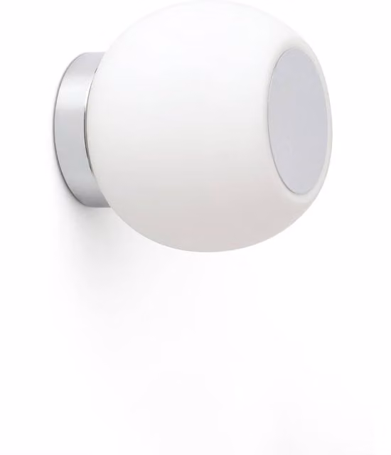 Netlighting Moy LED Ceiling and Wall Lamp in Chrome and Grey, 4W, 3000K, IP44