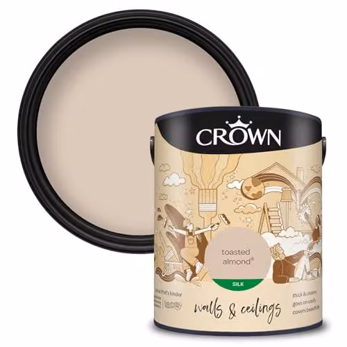 Crown Silk Emulsion Paint in Beige, 5 l – 2