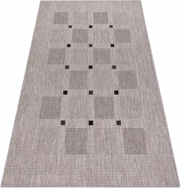 RugsX Floorlux Geometric Grey Modern Rectangular Rug, W: 160 cm, L: 230 cm – 1