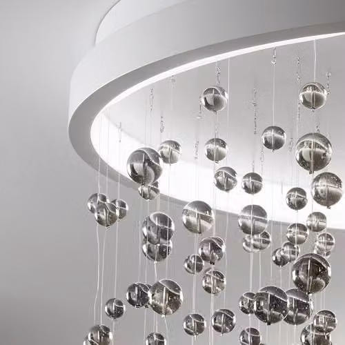 Netlighting Armony Semi Flush Ceiling Light in White with 4900Lm and 3000K Warm White Light – 2