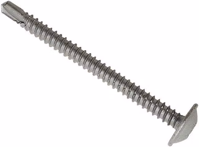 Forgefix Techfast Baypole Self-Drilling Torx Wafer Head Screws, Silver, 100 Pack, 4.8 x 60 mm