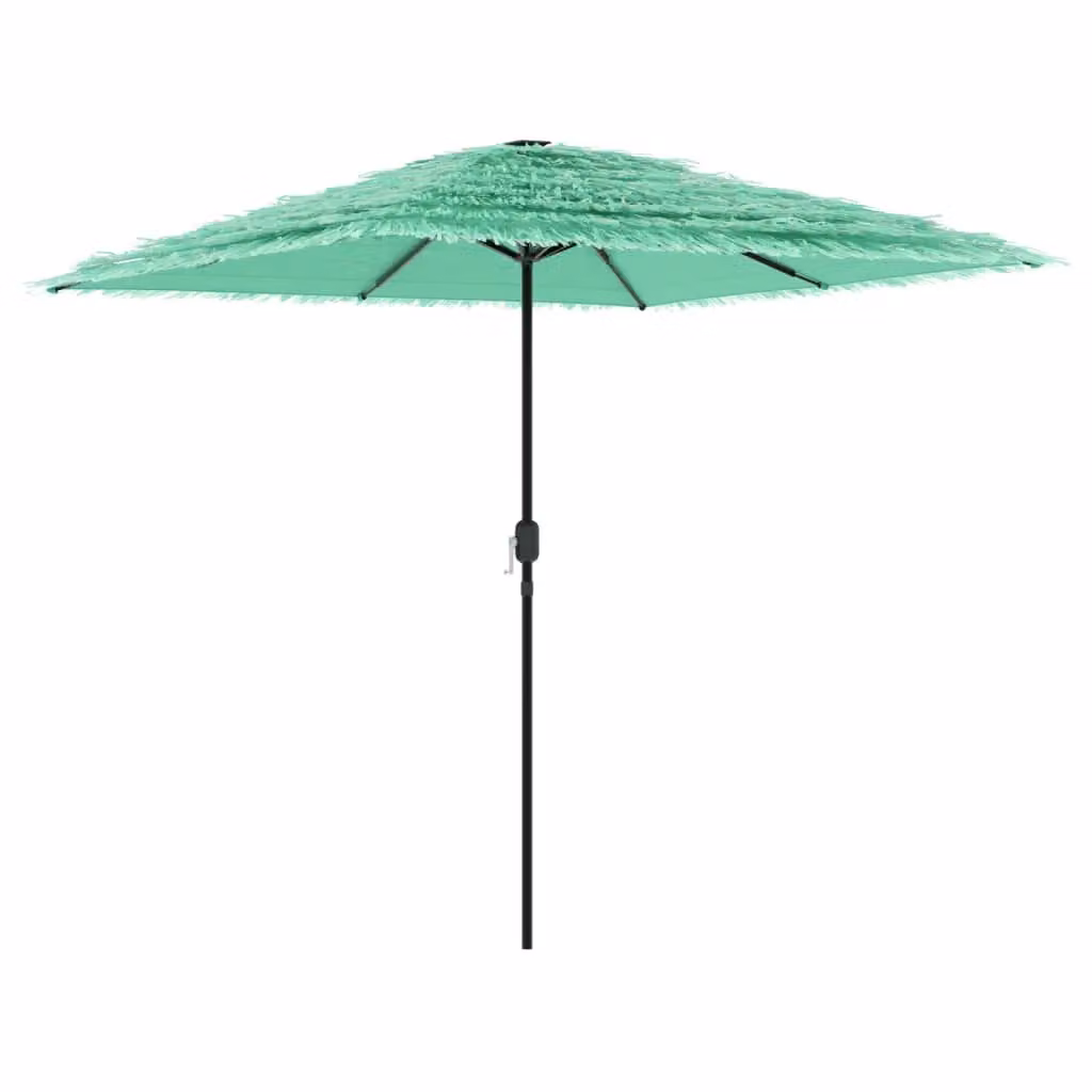 Berkfield Home Garden Parasol with Steel Pole in Green, W/D/H: 248 x 248 x 248 cm – 2