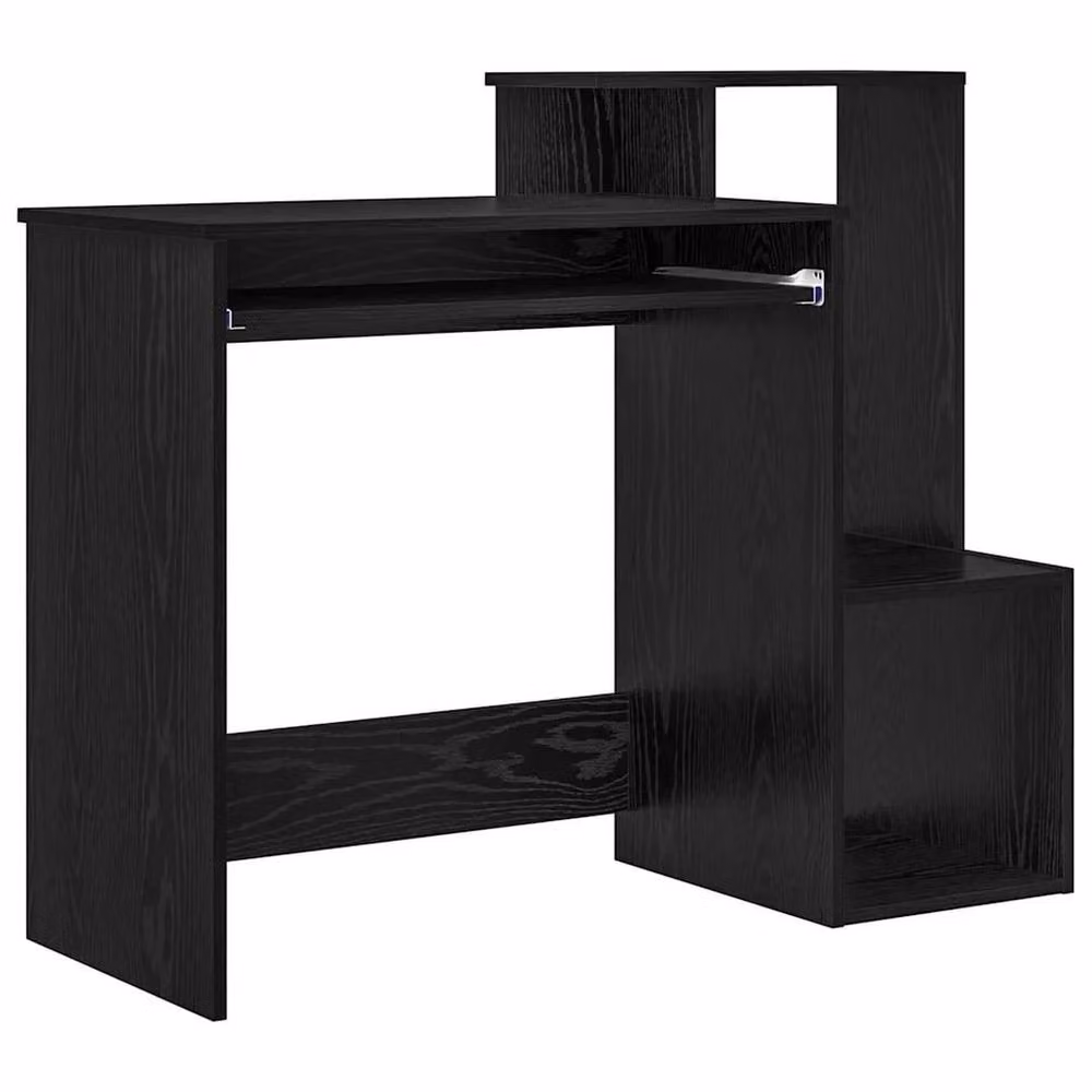 EONLION Modern Computer Desk with Single Pedestal Drawer in Black, W/D/H: 106 x 41 x 88.5 cm – 2