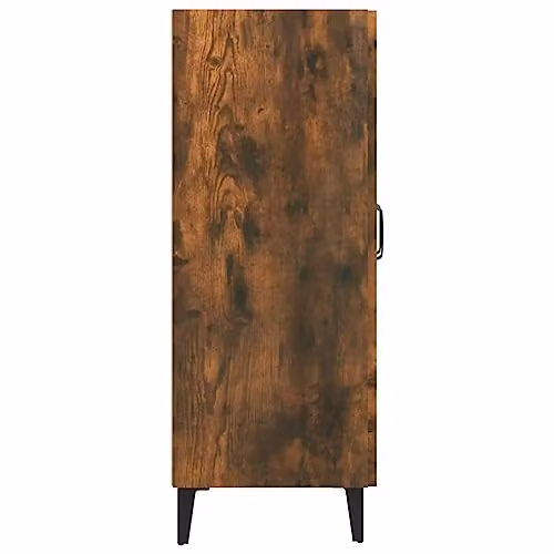 vidaXL Sideboard in Smoked Oak, Brown Engineered Wood with Glass, W/D/H: 69.5 x 34 x 90 cm – 3