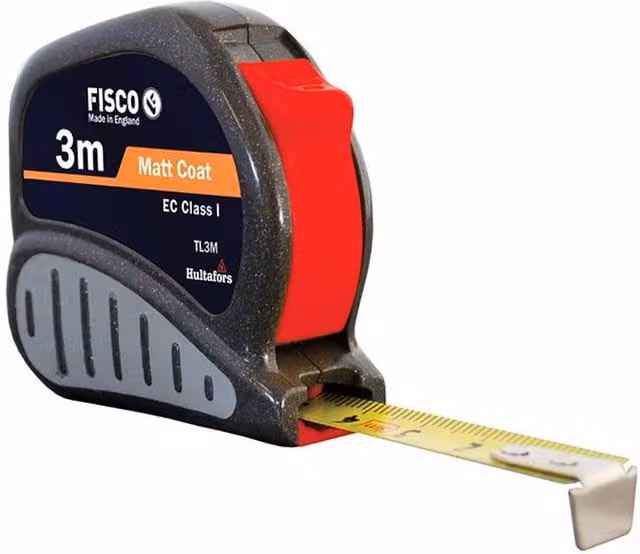 Fisco Tl3M Tri-Lok Pocket Tape Measure, 3m, Metric Only