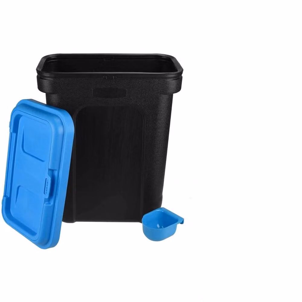 FLAVORA Stackable Blue and Black PET Dog and Cat Dry Food Storage Container, W: 100 cm, D: 15 cm, H: 15 cm – 4