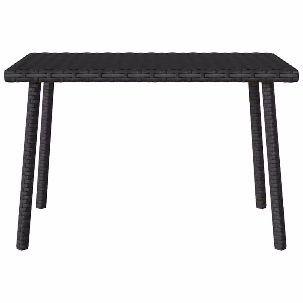Berkfield Home Garden Rectangular Coffee Table in Black Poly Rattan, W/D/H: 60 x 40 x 37 cm – 3