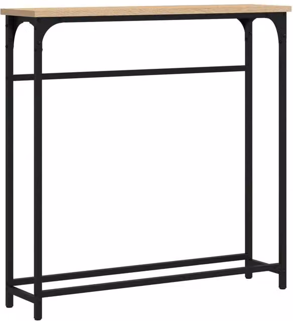 Berkfield Home Sonoma Oak Console Table in Brown, W/D/H: 75 x 19.5 x 75 cm
