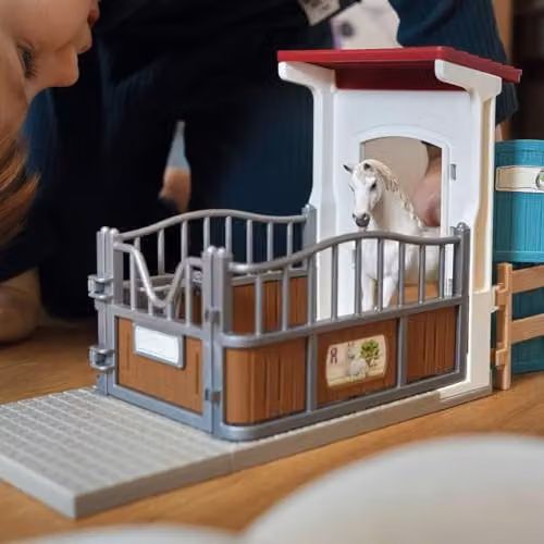 Schleich Horse Club 21-Piece Multicolour Horse Stall Extension Farm Playset – 4