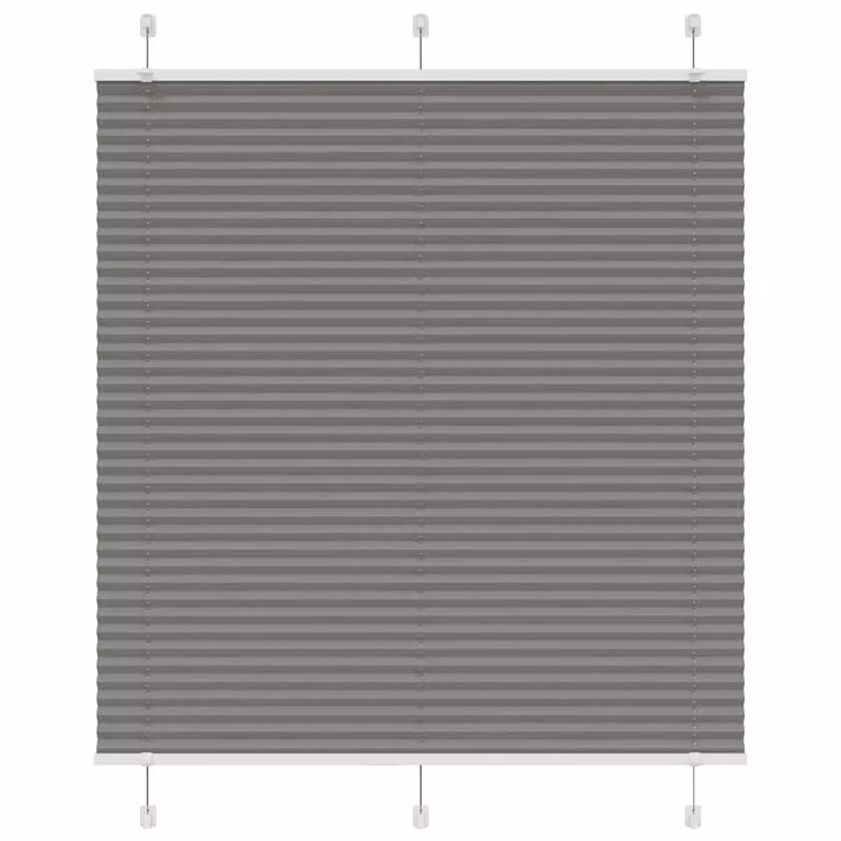 Berkfield Home Single Pleat Fabric Blind in Anthracite Grey, W: 115 cm, H: 150 cm