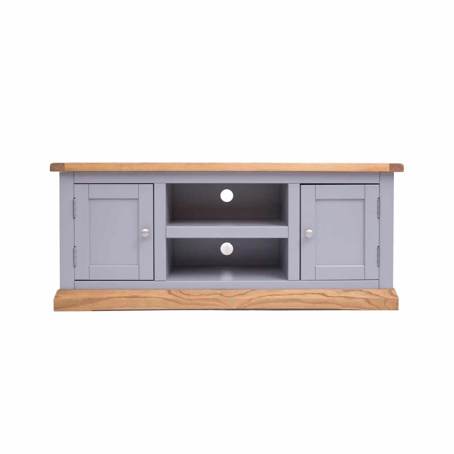Cabinet Bits Biccari Grey 2 Door TV Cabinet with Chrome Knobs – 2