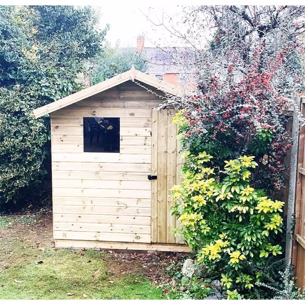 Marlborough Premier Pressure Treated Apex Gable Shed in Natural Wood, W: 304.8 cm, D: 243.84 cm, H: 243.84 cm – 3