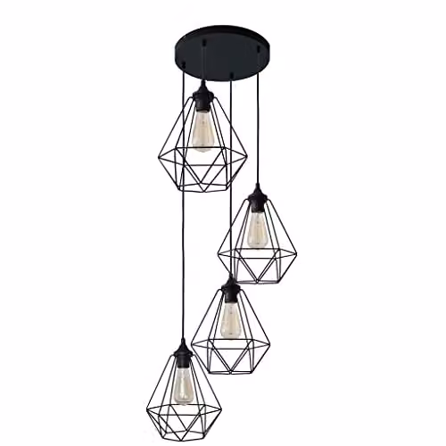 Netlighting Karo Cluster Pendant Ceiling Light in Black, Diameter: 35 cm