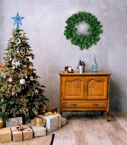Shatchi Blue Glitter Star Christmas Tree Topper, 14.5 cm – 2