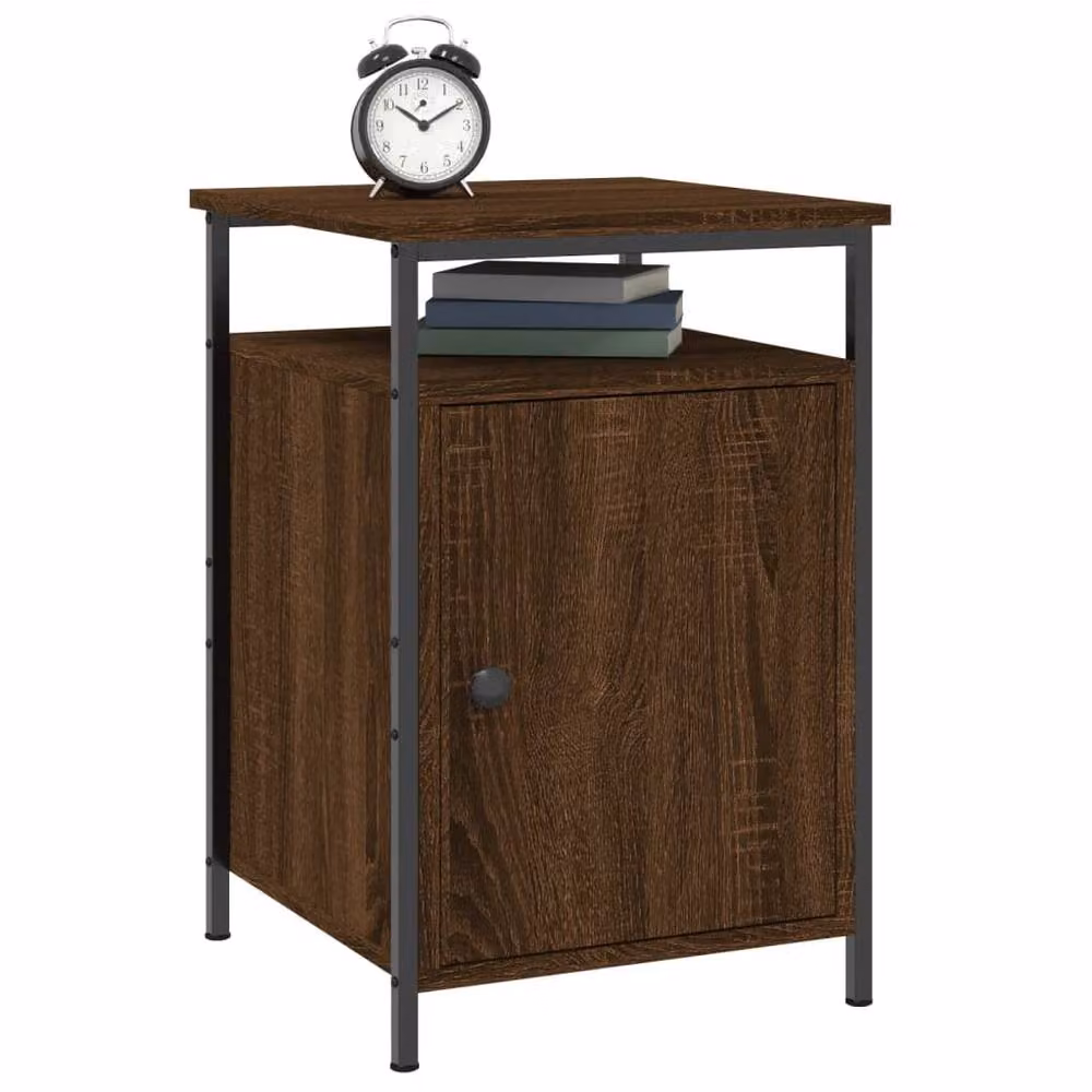 Berkfield Home Brown Oak Bedside Cabinet W/D/H: 40 x 42 x 60 cm – 2